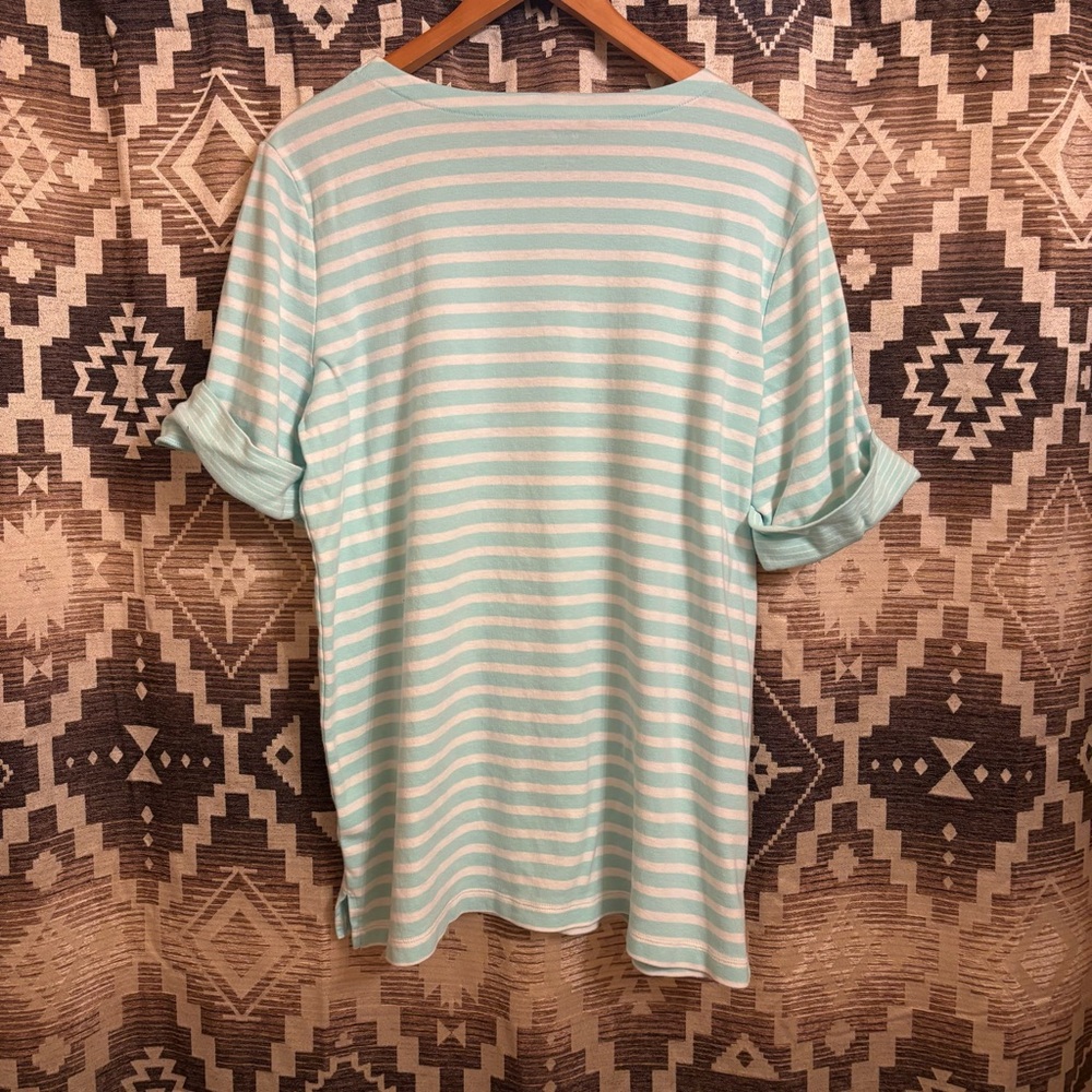 White Stag Women’s Striped Short Sleeve Shirt Size XXL, 100% Cotton - Picture 4 of 6